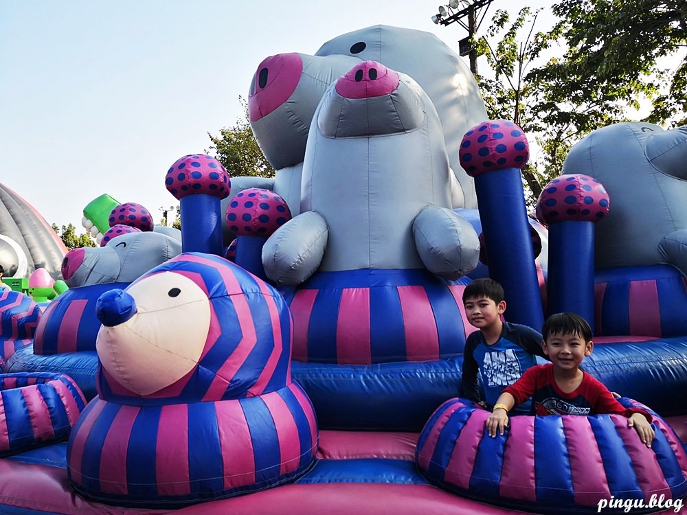 2019高雄展覽｜Art-Zoo 藝術動物園 15 座巨型動物氣墊樂園 奇幻彩虹中隱藏著19公尺溜滑梯的獨角獸 150,000球池的泡泡熊浴 讓小朋友完全放電