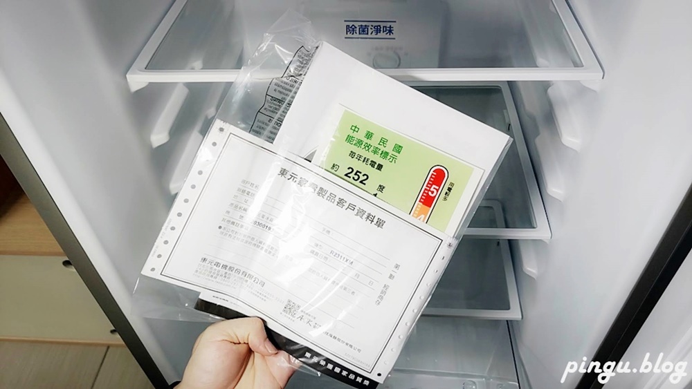 TECO 東元窄身美學冰箱