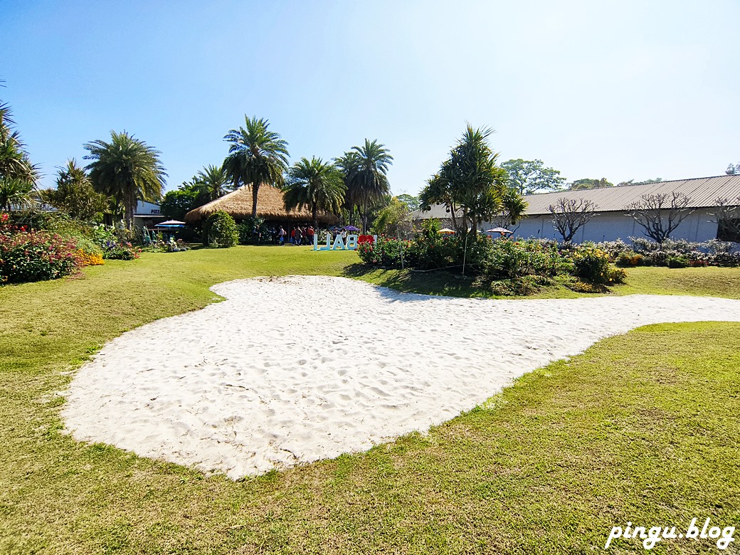 雅聞峇里海岸觀光工廠｜雲林斗六親子景點 峇里島茅草屋沙灘南洋風情 玫瑰季浪漫打卡景點